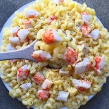 Big spoonful of Gluten-free Lobster Alfredo